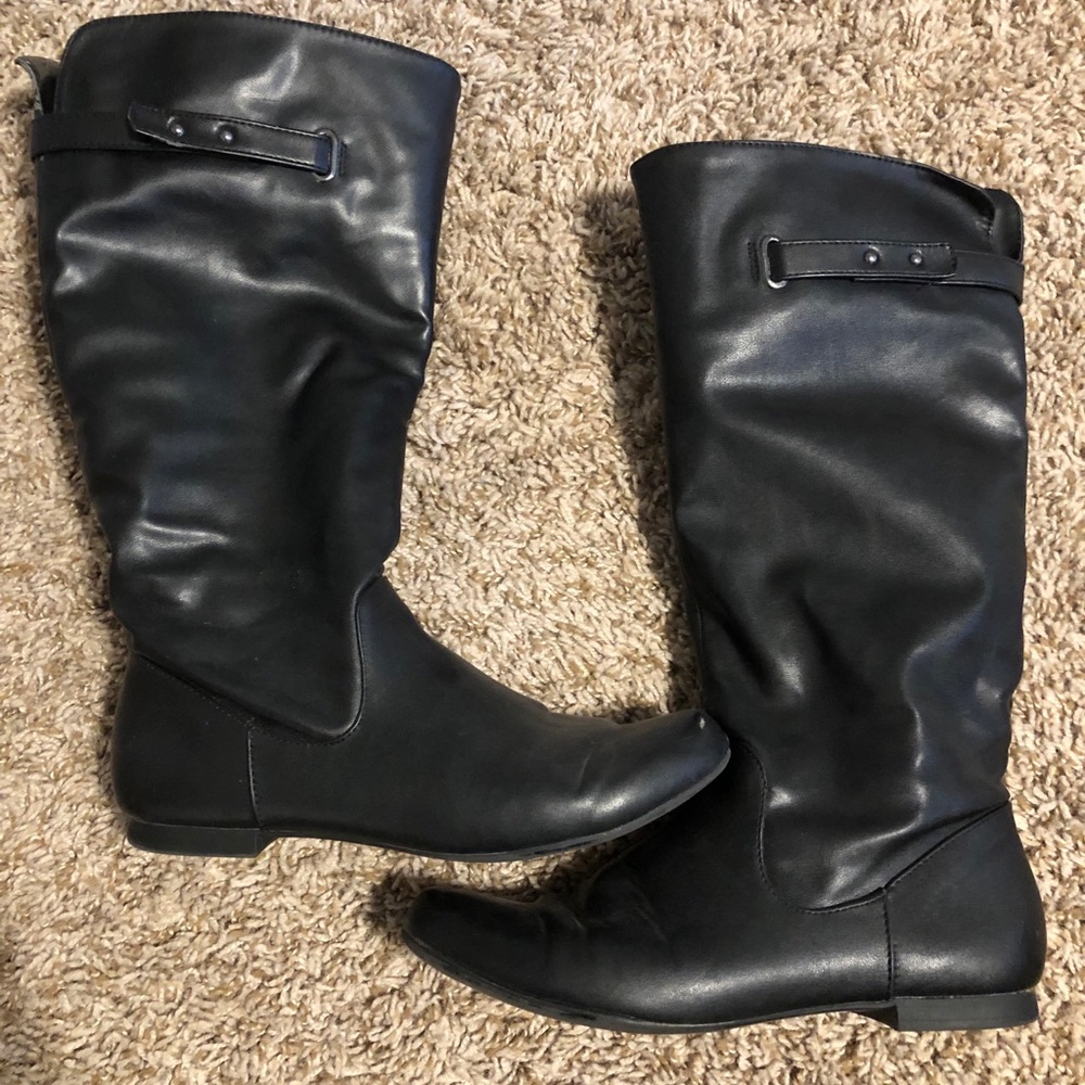 Black Zip Up Boots